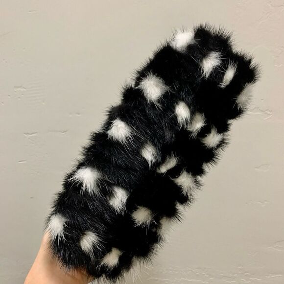 Gorgeous Handmade Real Mink Fur Rhinestone Push-lock Clutch/Wristlet/Crossbody - Picture 15 of 15